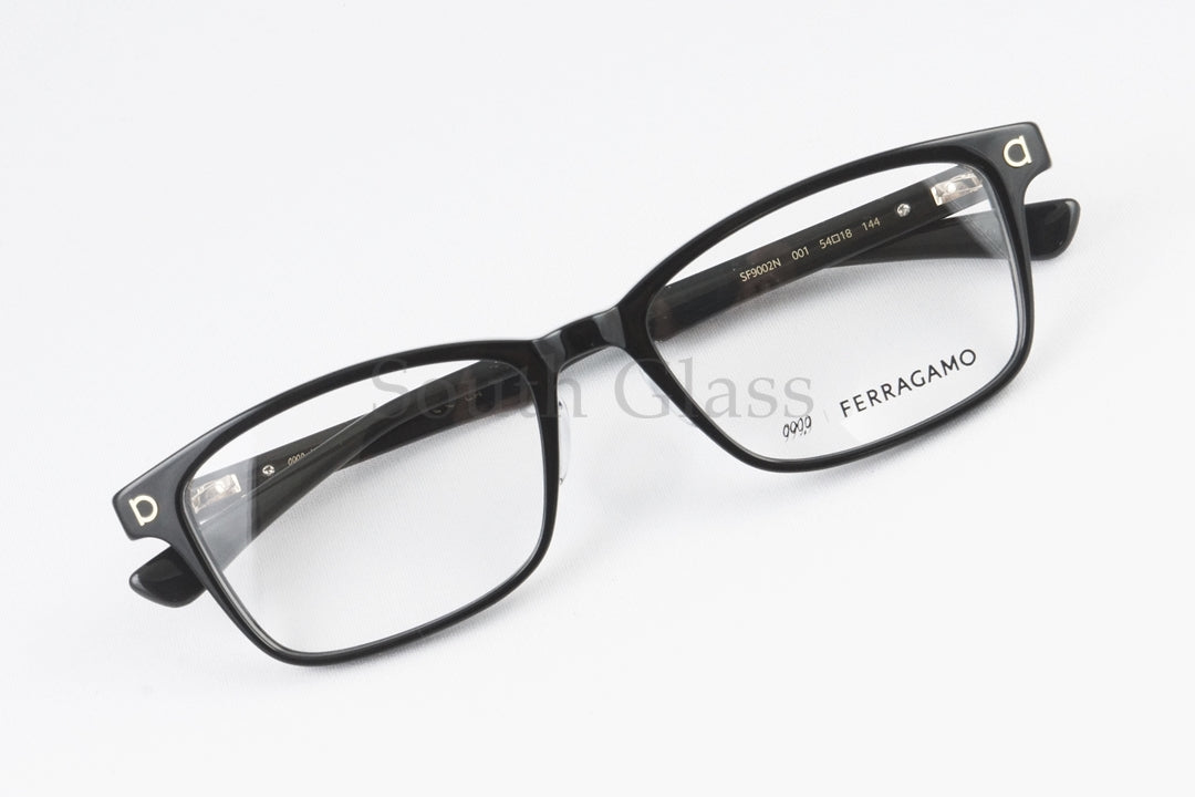 999.9×FERRAGAMO メガネ SF9002N 001 コラボモデル アジアンフィット スクエア フォーナインズ フェラガモ 正規品