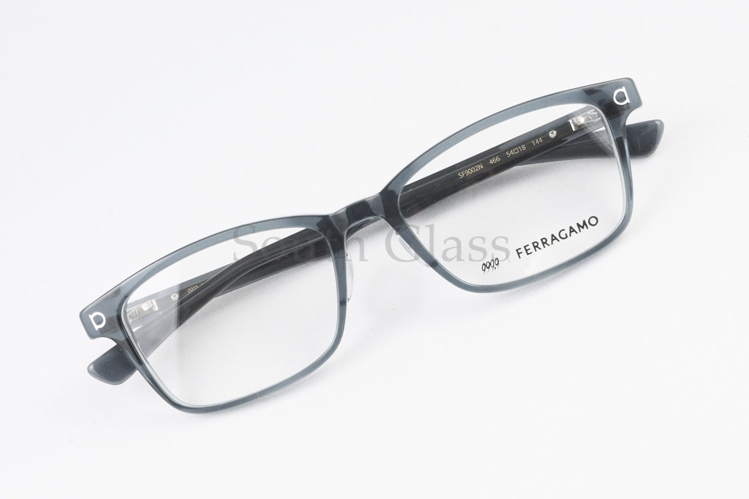 999.9×FERRAGAMO クリア メガネ SF9002N 466 コラボモデル アジアンフィット スクエア フォーナインズ フェラガモ 正規品