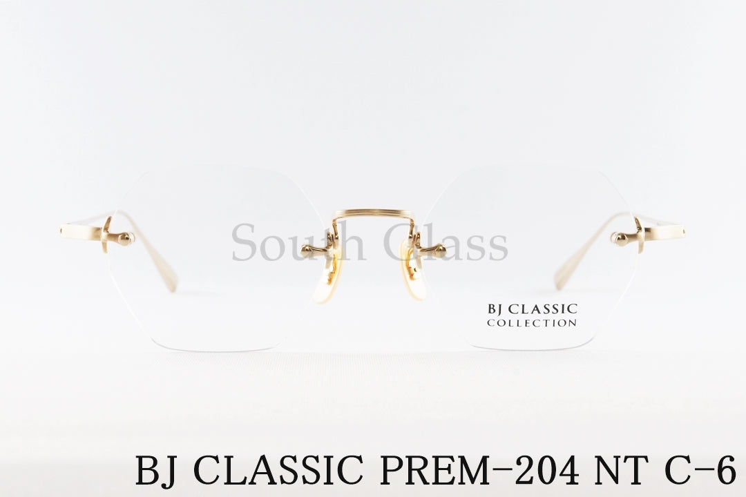 BJ CLASSIC メガネ PREM-204NT C-6 ツーポイント オクタゴン 多角形 縁無し BJクラシック 正規品