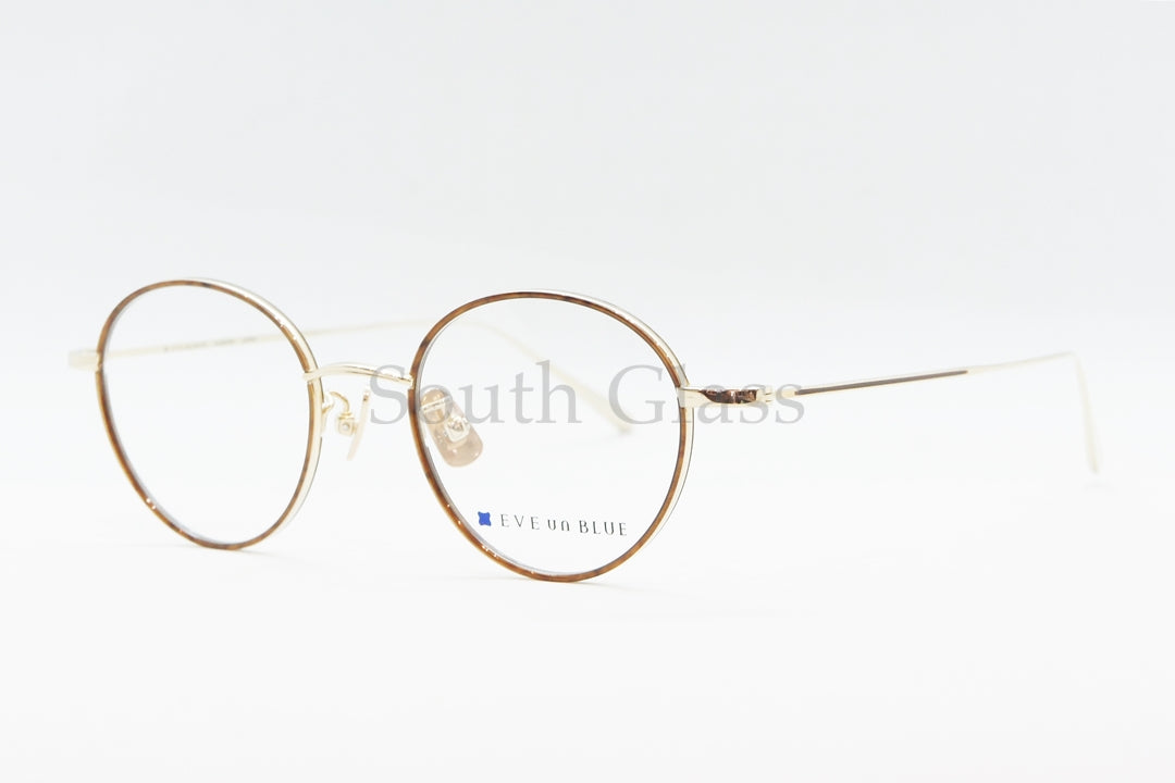 EVE un BLUE メガネ GARDEN ASTER Col.Chestnut Brown ボストン 丸メガネ イヴアンブルー 正規品