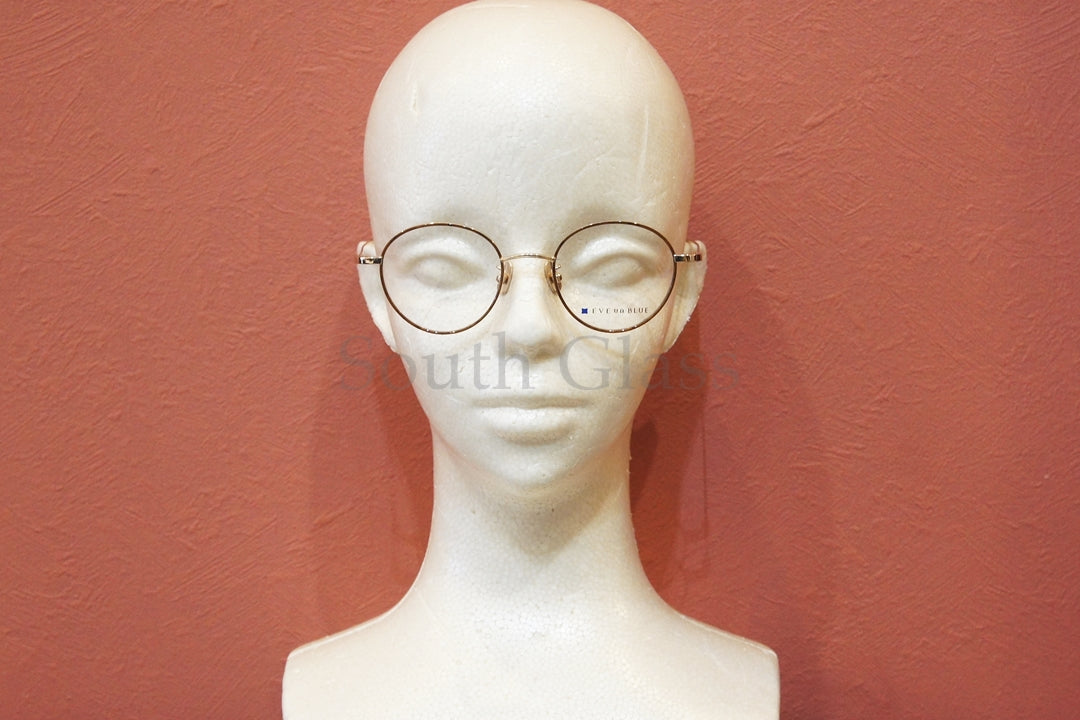 EVE un BLUE メガネ GARDEN ASTER Col.Chestnut Brown ボストン 丸メガネ イヴアンブルー 正規品