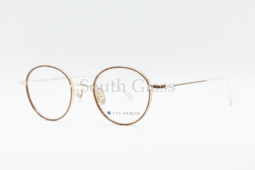 EVE un BLUE メガネ GARDEN DAISY Col.Chestnut Brown ボストン 丸メガネ イヴアンブルー 正規品