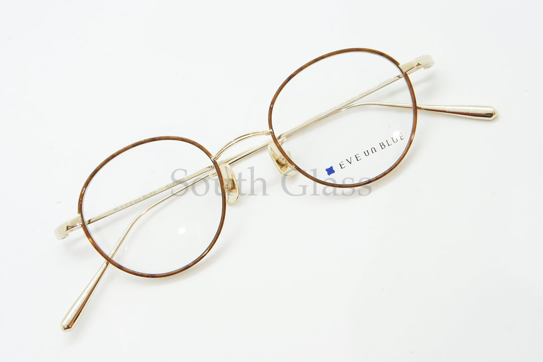 EVE un BLUE メガネ GARDEN DAISY Col.Chestnut Brown ボストン 丸メガネ イヴアンブルー 正規品