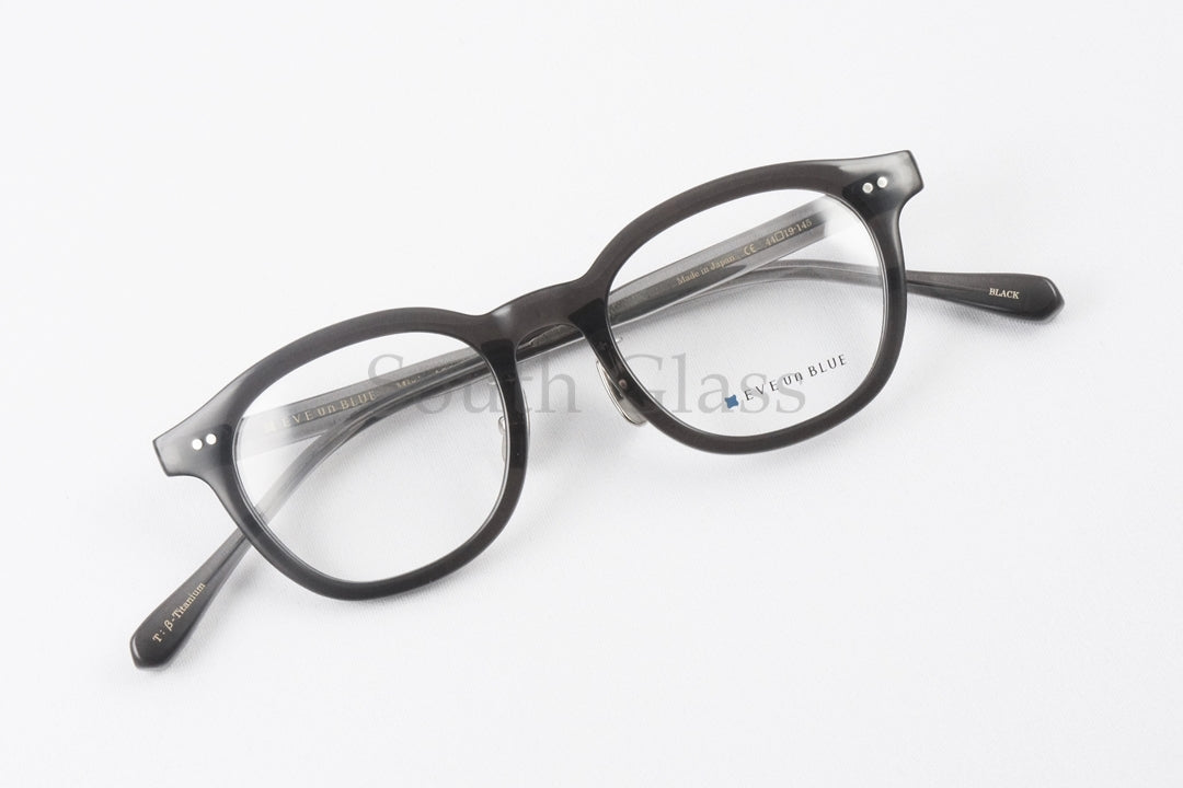 EVE un BLUE メガネ Mini A003 Col.BLACK ウェリントン 小顔 小さいサイズ ミニ イヴアンブルー 正規品