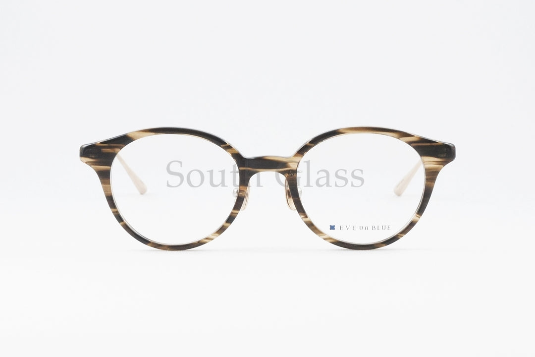 EVE un BLUE メガネ Mini A005 Col.Brown ボストン 小顔 小さいサイズ ミニ イヴアンブルー 正規品