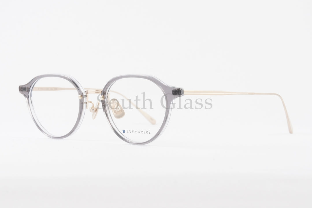 EVE un BLUE メガネ Mini C002 Col.GRAY クラウンパント コンビネーション 小顔 小さいサイズ ミニ イヴアンブルー 正規品