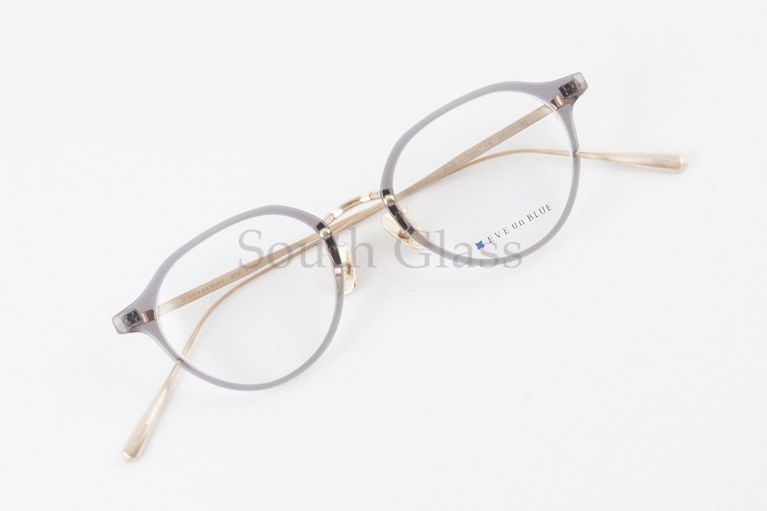 EVE un BLUE メガネ Mini C002 Col.GRAY クラウンパント コンビネーション 小顔 小さいサイズ ミニ イヴアンブルー 正規品