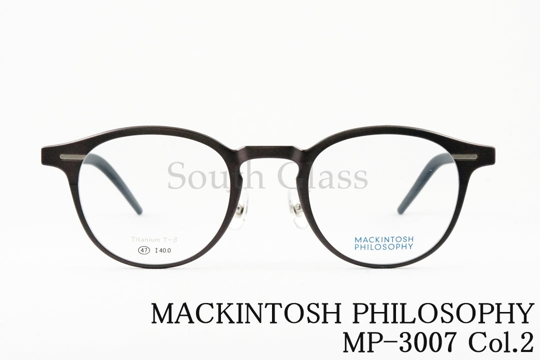 MACKINTOSH PHILOSOPHY 単式 跳ね上げ メガネ MP-3007 col.02 ボストン マッキントッシュフィロソフィー 正規品