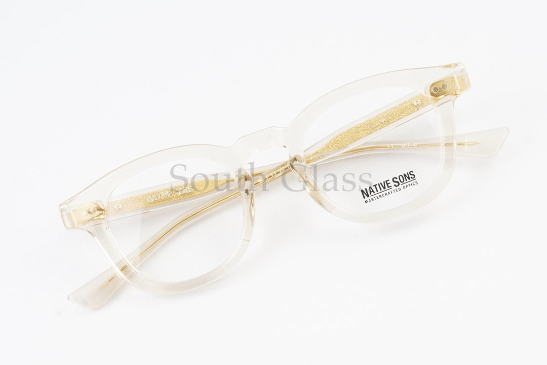 NATIVE SONS クリア メガネ Carver Col.Honey Mauve PL-047U ボスリントン ウェリントン ボストン カーバー ネイティブサンズ 正規品