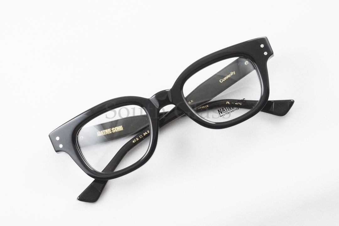 NATIVE SONS メガネ Connolly Col.Black PL-066E ウェリントン 芯張り コノリー ネイティブサンズ 正規品