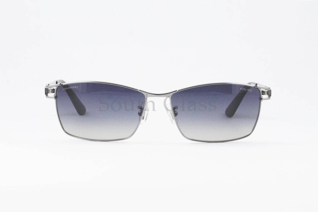 POLICE 偏光 サングラス SPLQ02J COL.568P 59サイズ スクエア ポリス 正規品