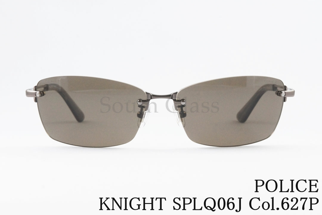 POLICE 偏光 サングラス SPLQ06J COL.627P 60サイズ スクエア ツーポ ポリス 正規品