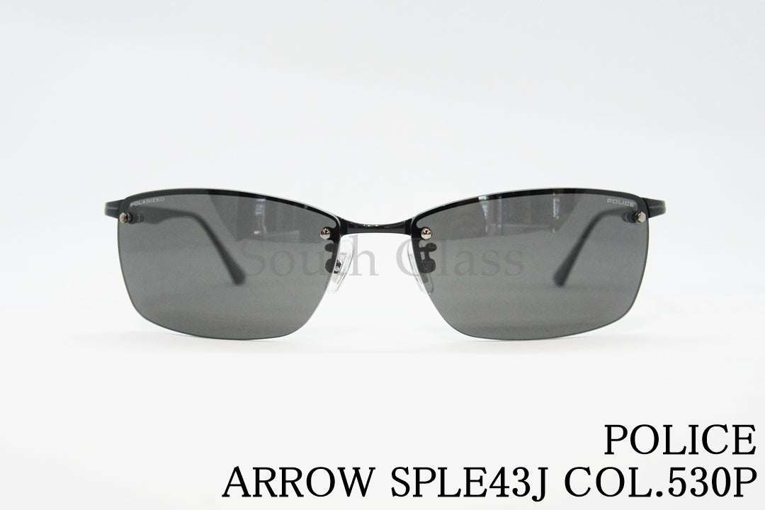POLICE 偏光 サングラス SPLE43J COL.530P 60サイズ スクエア ツーポ ポリス 正規品