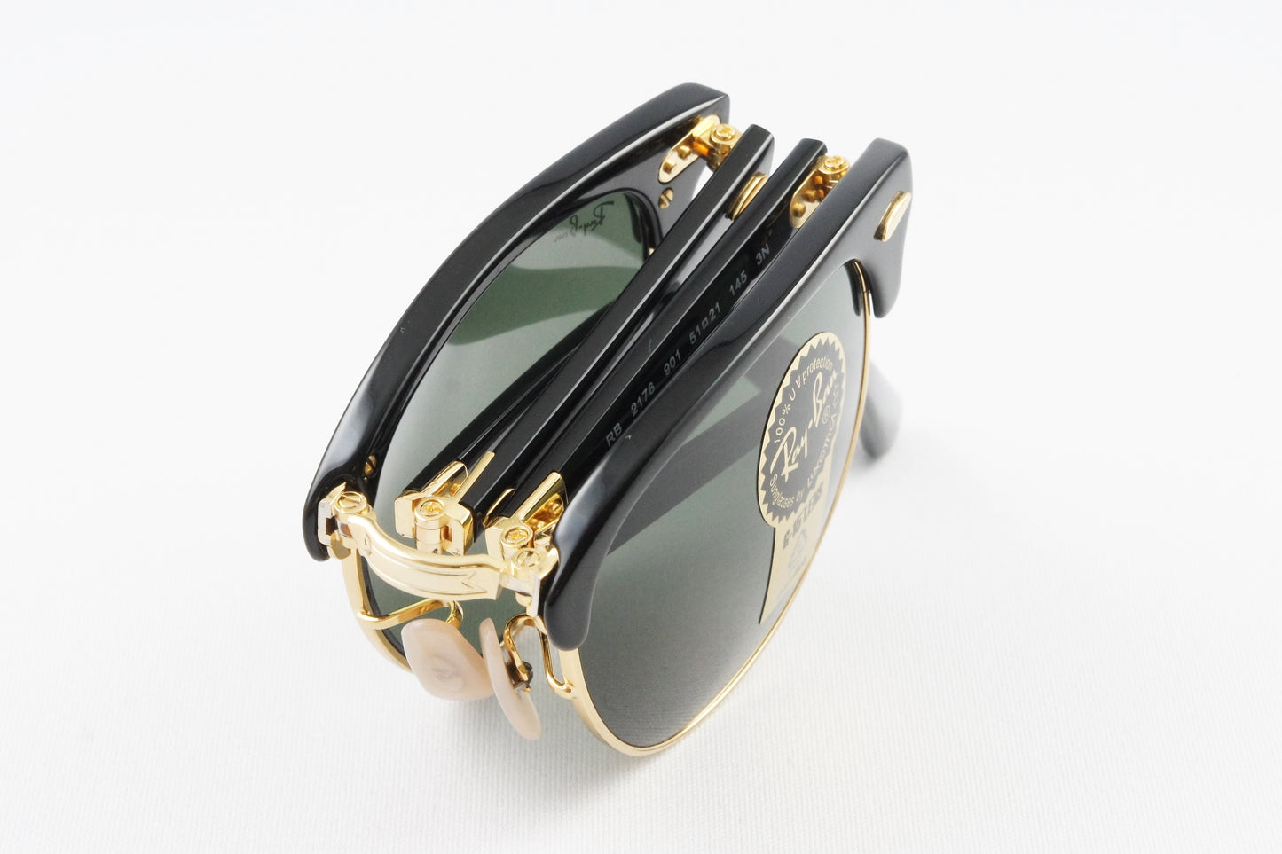 Ray-Ban 折りたたみ サングラス RB2176 901 CLUBMASTER FOLDING フォールディング クラシック サーモント ブロー レイバン 正規品