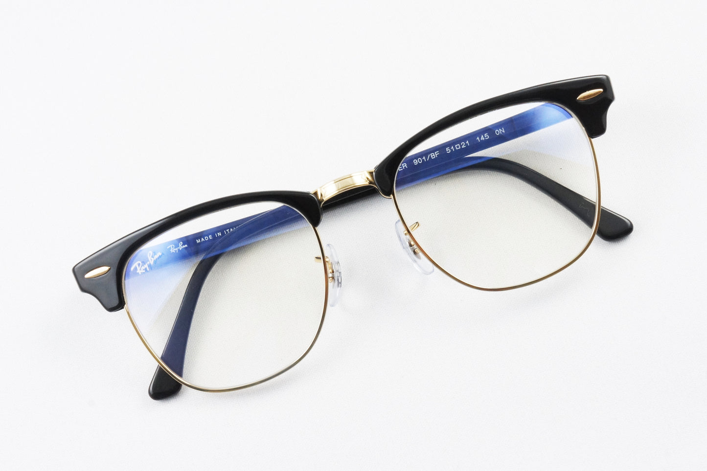 Ray-Ban ブルーライトカット RB3016 901/BF 49、51サイズ CLUBMASTER メガネ フレーム サーモント クラブマスター 正規品