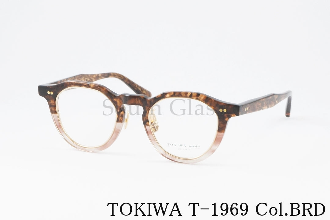 TOKIWA メガネ T-1969 Col.BRD クラウンパント ツートン インナーメタル トキワ 正規品