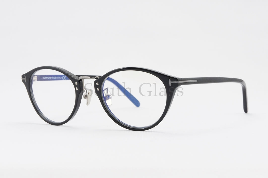 TOM FORD ブルーライトカット TF5728-D-B-N 001 ボスリントン ウェリントン ボストン メンズ レディース 眼鏡 アジアンフィット メガネフレーム コンビネーション トムフォード