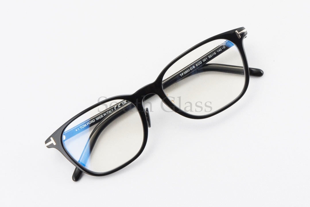 【吉野北斗さん着用】TOM FORD ブルーライトカット TF5860-D-B ECO 001 ウエリントン メンズ レディース 眼鏡 おしゃれ アジアンフィット メガネ トムフォード