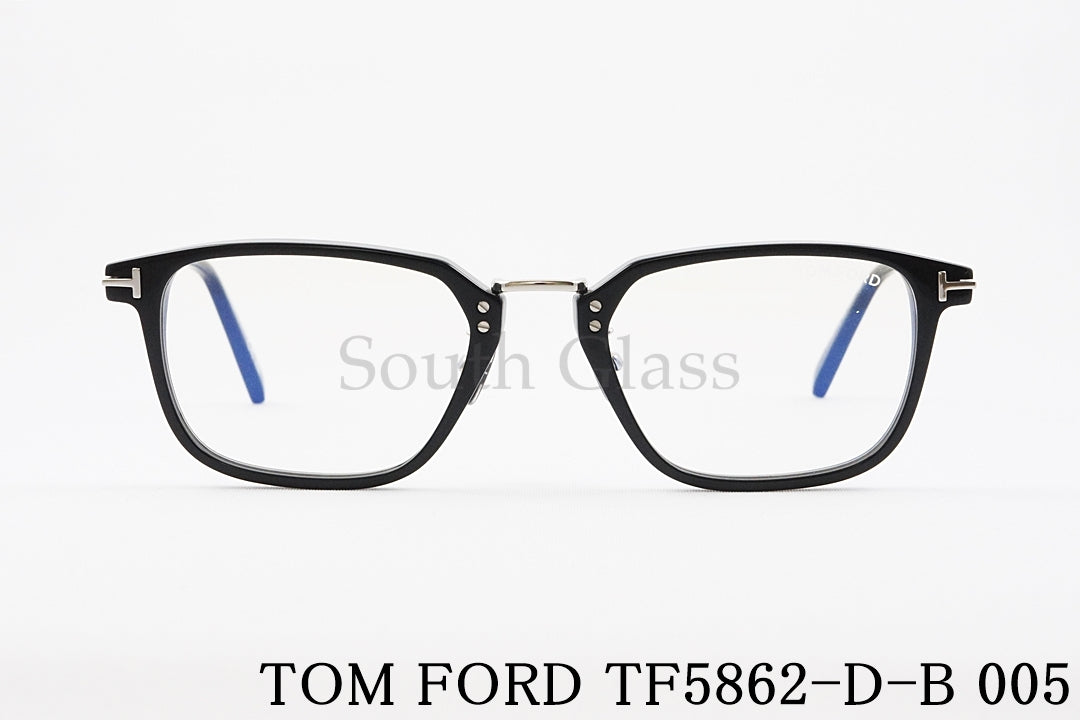 TOM FORD ブルーライトカット TF5862-D-B 005 日本限定 スクエア コンビネーション メンズ レディース 眼鏡 メガネフレーム トムフォード