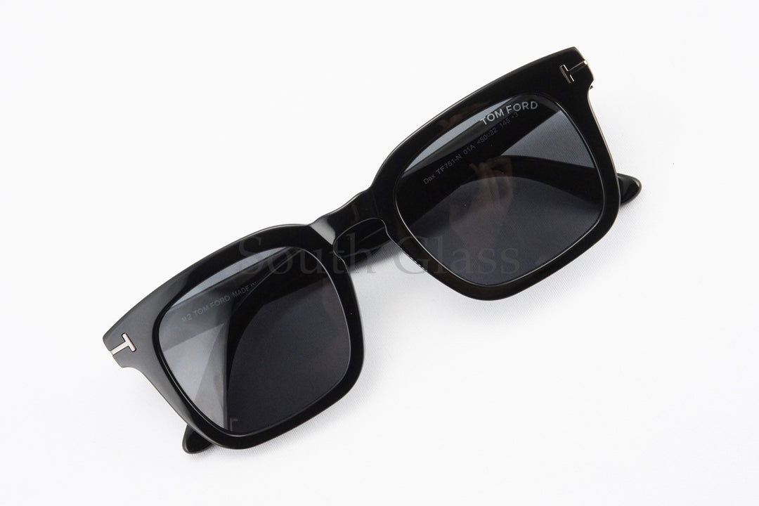 TOM FORD サングラス Dax TF751-N 01A スクエア メンズ レディース おしゃれ アジアンフィット トムフォード