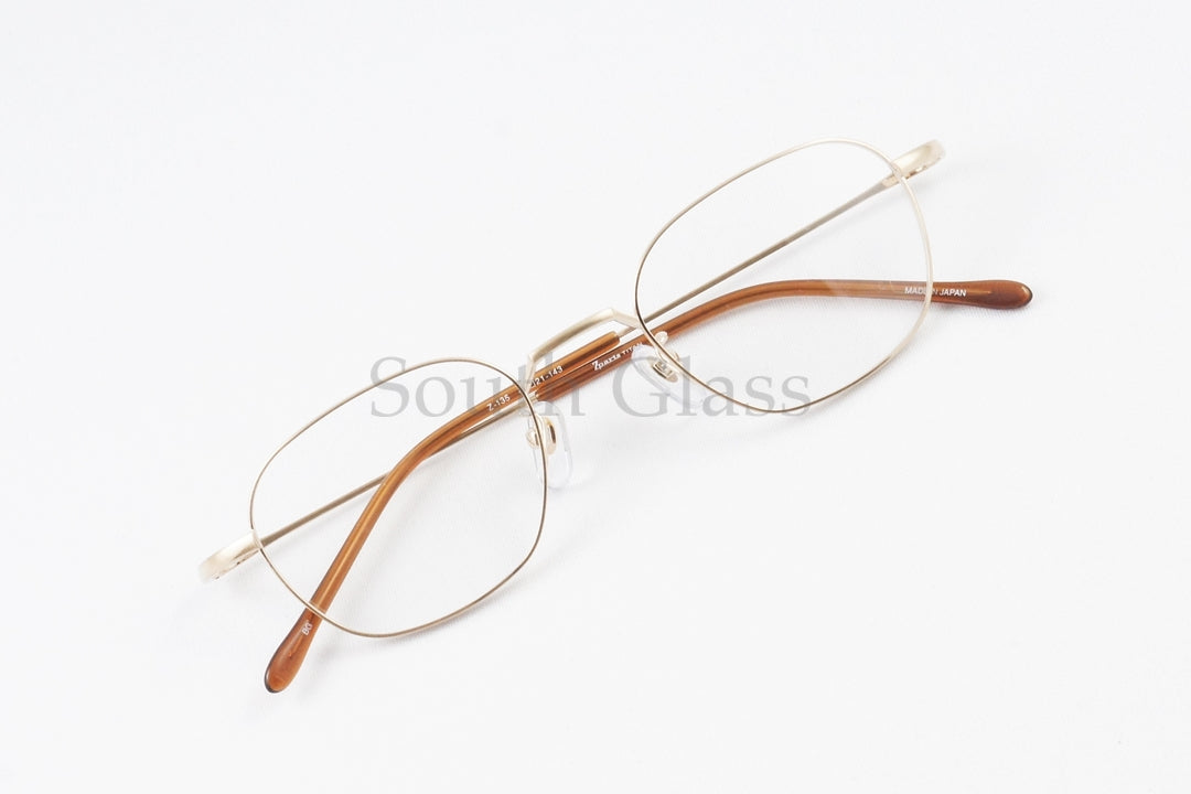 Zparts メガネ Z-135 Col.BG スクエア メンズ レディース 眼鏡 おしゃれ ブランド ジーパーツ 正規品