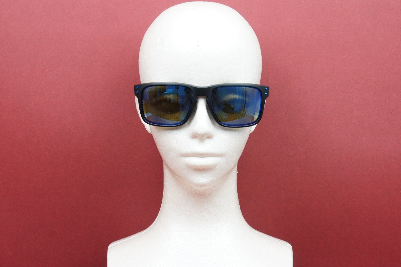 OAKLEY 偏光 サングラス HOLBROOK OO9244-4856 ウェリントン レンズ アジアンフィット ホルブルック マットブラック プリズムサファイア オークリー 正規品