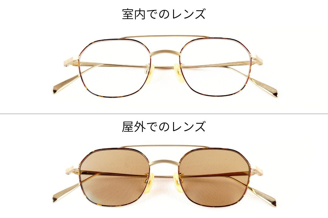 BJ CLASSIC 調光 サングラス SUNSHIFT IK-PM05 C-6-2F ツーブリッジ ウェリントン 石田一帆 チタン クラシカル サンシフト BJクラシック 鯖江 日本製 正規品