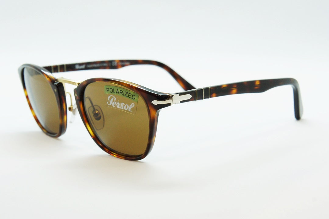 Persol 偏光 サングラス 3110-S 24/57 ボストン フレーム おしゃれ 眼鏡 メガネ ペルソール 正規品