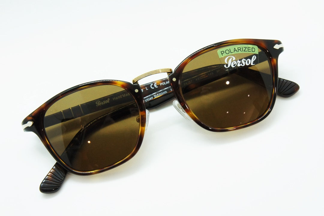 Persol 偏光 サングラス 3110-S 24/57 ボストン フレーム おしゃれ 眼鏡 メガネ ペルソール 正規品