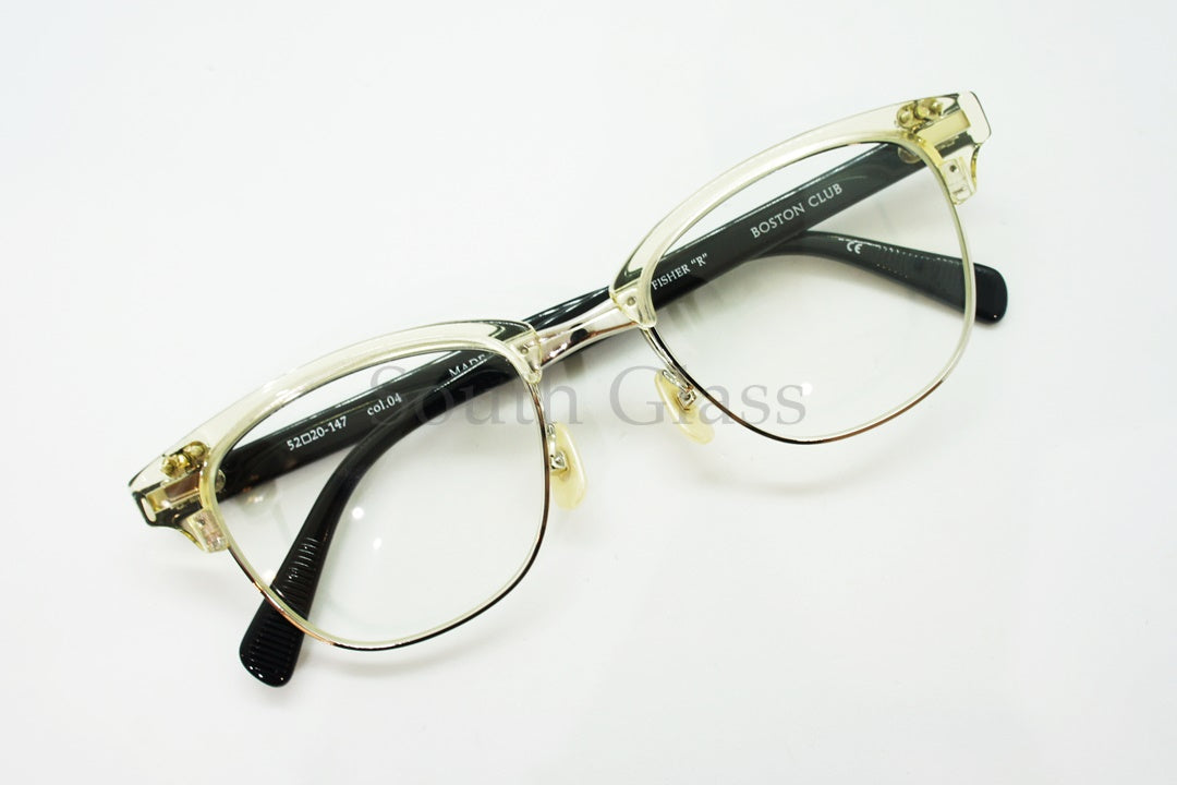 BOSTON CLUB 単式 跳ね上げメガネ FISHER"R" col.04 サーモント メタル ブローフィッシャー メガネ ボストンクラブ 正規品