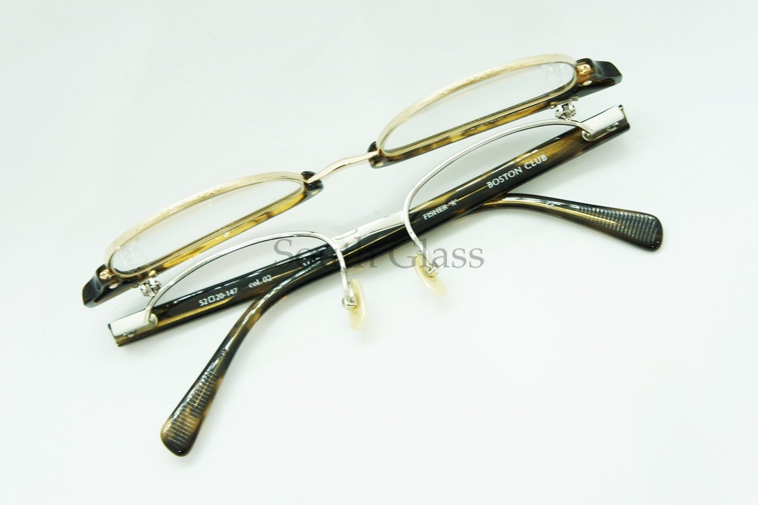 BOSTON CLUB 単式 跳ね上げメガネ FISHER"R" col.02 サーモント メタル ブローフィッシャー メガネ ボストンクラブ 正規品