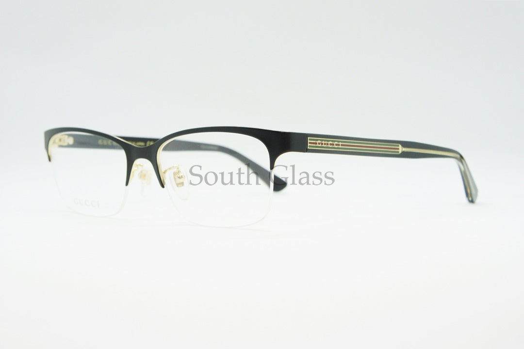 GUCCI メガネ GG0387OJ 001 ハーフリム ナイロール グッチ 正規品