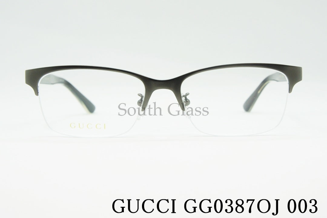 GUCCI メガネ GG0387OJ 003 ハーフリム ナイロール グッチ 正規品