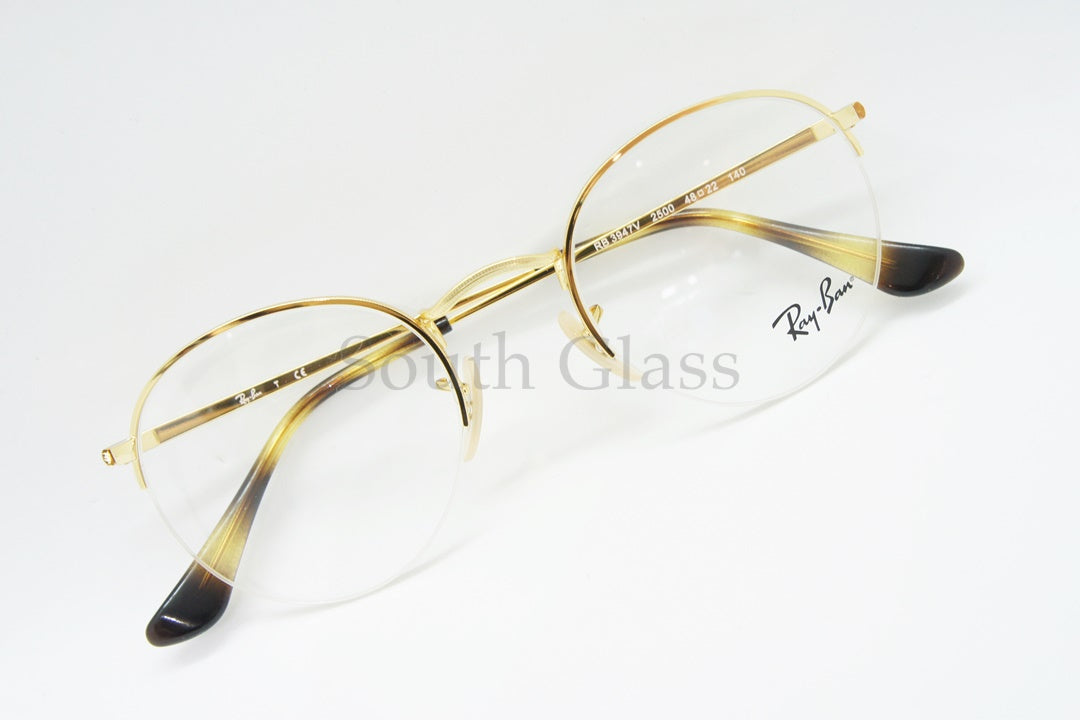 Ray-Ban メガネ RX3947V 2500 ハーフリム ボストン クラシカル 半リム ナイロール 丸メガネ RB3947V レイバン 正規品