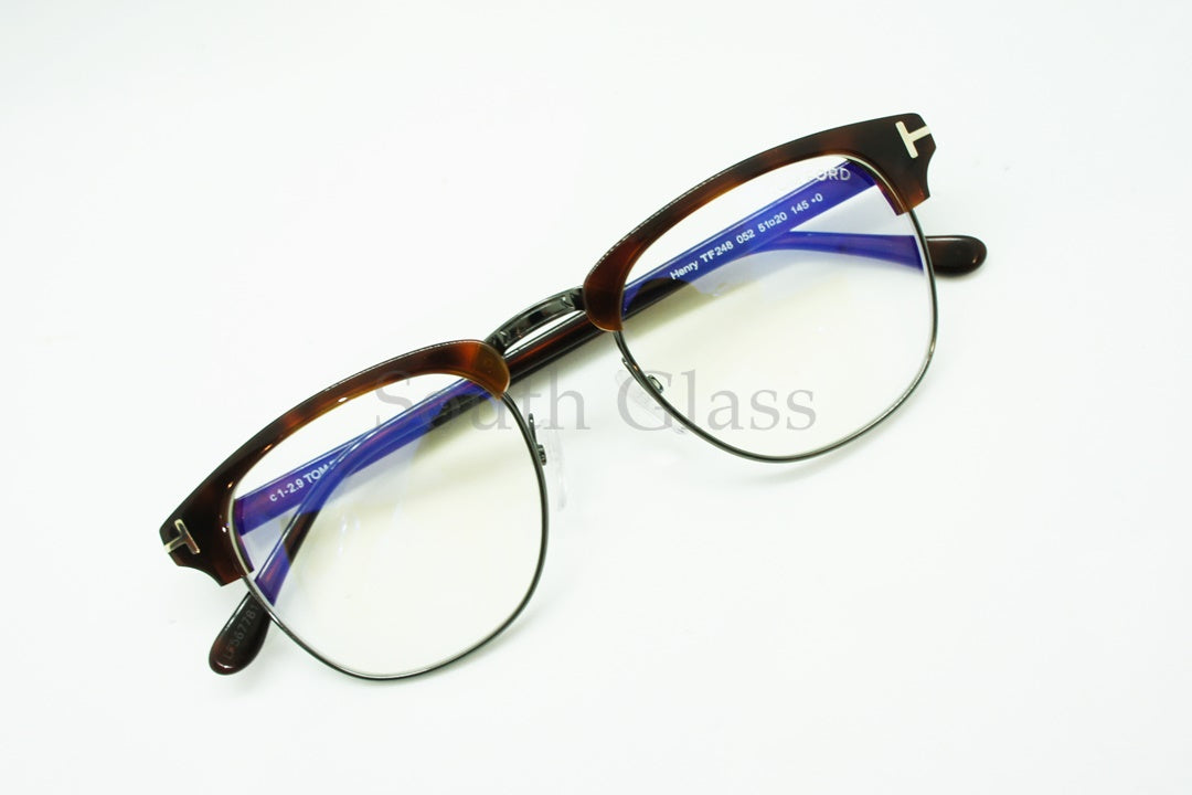 TOM FORD ブルーカットレンズ メガネ TF248 052 Henry ブロー サーモント メンズ レディース おしゃれ アジアンフィット トムフォード