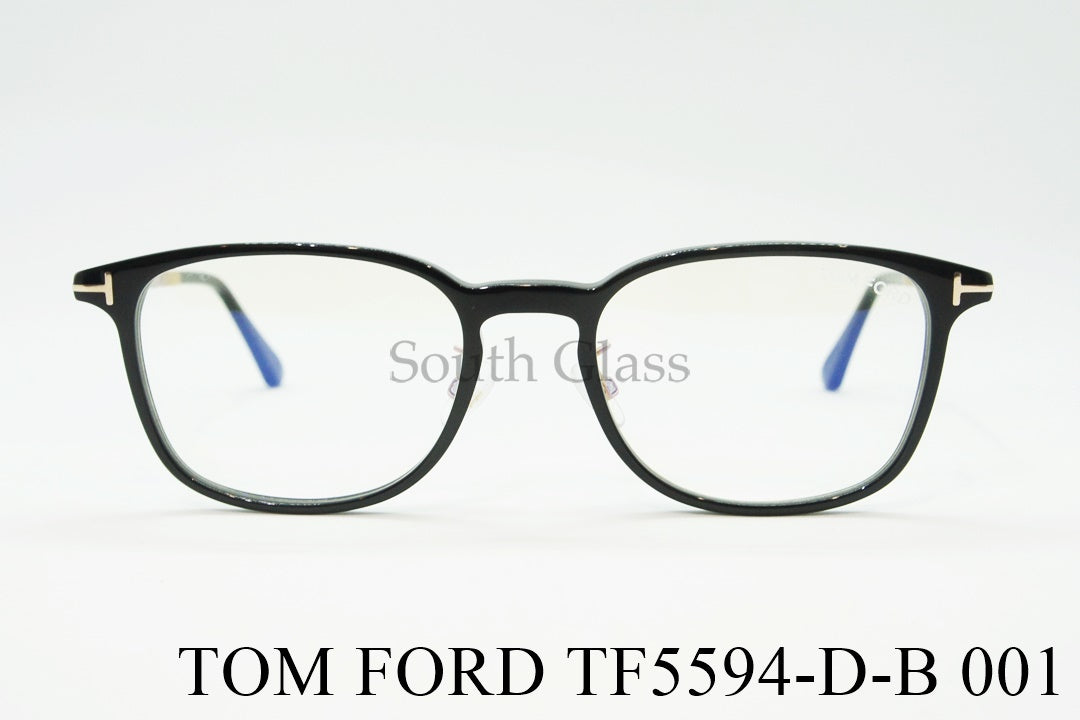 TOM FORD ブルーライトカット メガネ TF5594-D-B 001 ウェリントン メンズ レディース アジアンフィット おしゃれ トムフォード