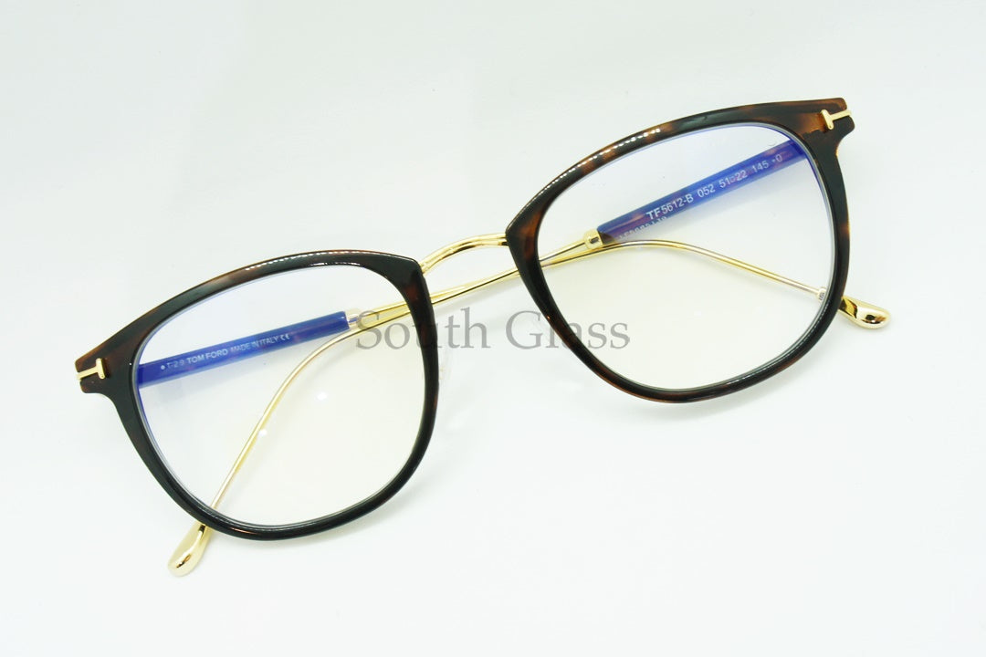 TOM FORD ブルーライトカット メガネ TF5612-B 052 ボスリントン ウェリントン ボストン セル巻き コンビネーション メンズ レディース アジアンフィット おしゃれ トムフォード