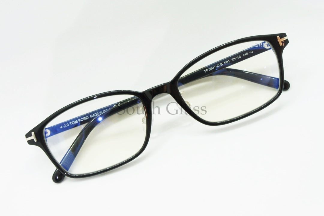 TOM FORD ブルーライトカット メガネ TF5647-D-B 001 スクエア メンズ レディース アジアンフィット おしゃれ トムフォード
