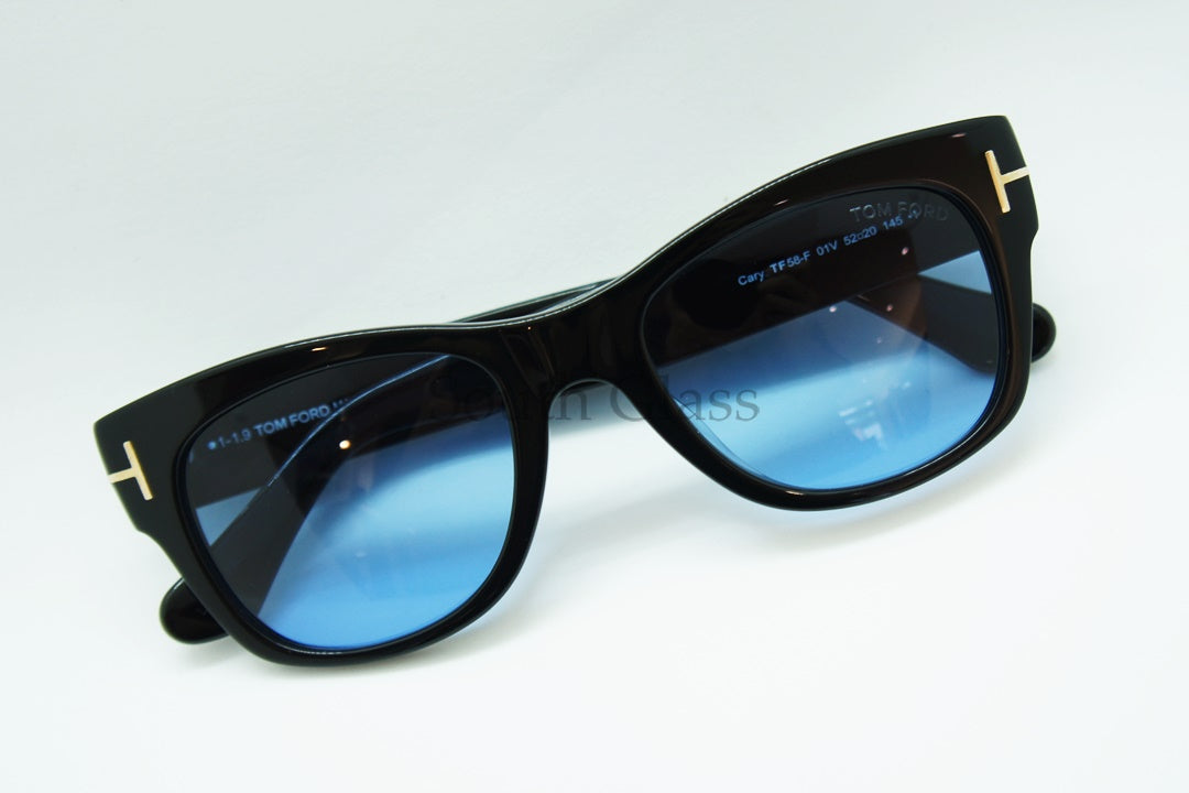 雑誌「LEON」掲載モデル TOM FORD サングラス TF58-F 01V Cary ウェリントン フレーム メンズ レディース メガネ おしゃれ アジアンフィット トムフォード