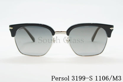 Persol 偏光 サングラス 3199-S 1106/M3 サーモント メタル ブロー ウェリントン ペルソール 正規品