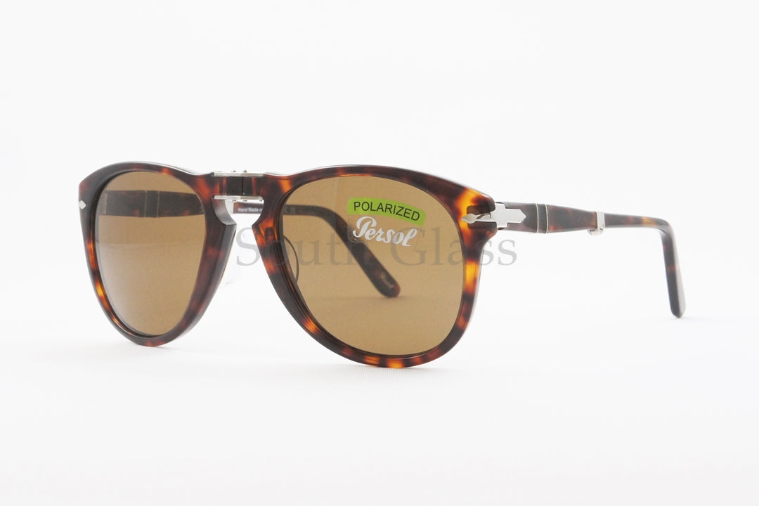 Persol 偏光 サングラス 714 24/57 Folding アジアンフィット ティアドロップ 折りたたみ Steve McQueen ペルソール 正規品