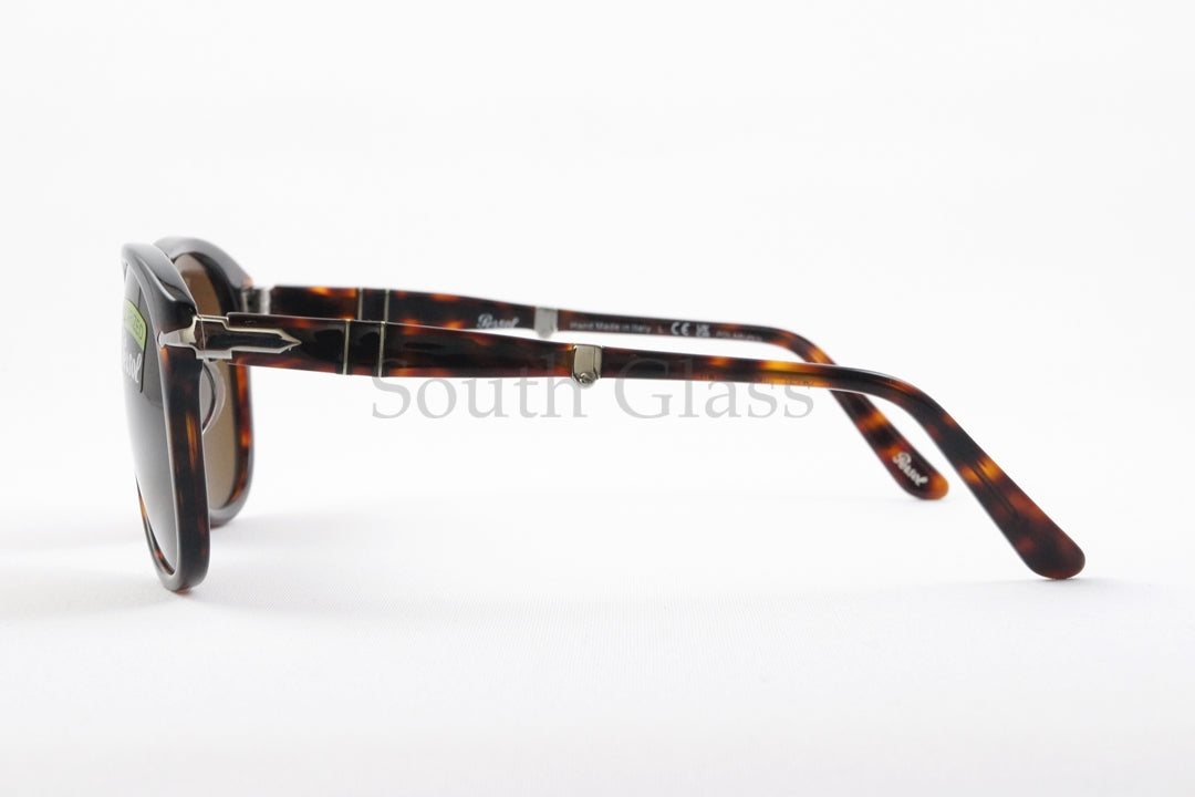 Persol 偏光 サングラス 714 24/57 Folding アジアンフィット ティアドロップ 折りたたみ Steve McQueen ペルソール 正規品