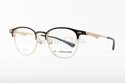 999.9×Ferragamo メガネ SF9011 017 コラボモデル アジアンフィット ブロー サーモント 眼鏡 オシャレ ブランド フォーナインズ フェラガモ 正規品