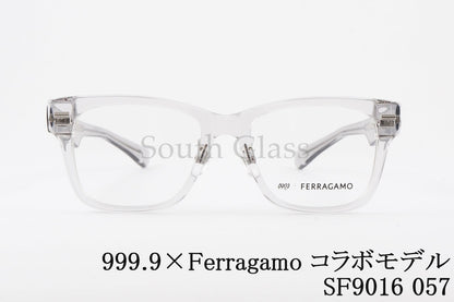 999.9×Ferragamo クリア メガネ SF9016 057 コラボモデル アジアンフィット ウェリントン 眼鏡 オシャレ ブランド フォーナインズ フェラガモ 正規品