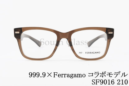 999.9×Ferragamo クリア メガネ SF9016 210 コラボモデル アジアンフィット ウェリントン 眼鏡 オシャレ ブランド フォーナインズ フェラガモ 正規品