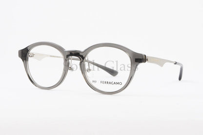 999.9×Ferragamo クリア メガネ SF9018 021 コラボモデル アジアンフィット ボスリントン 眼鏡 オシャレ ブランド フォーナインズ フェラガモ 正規品