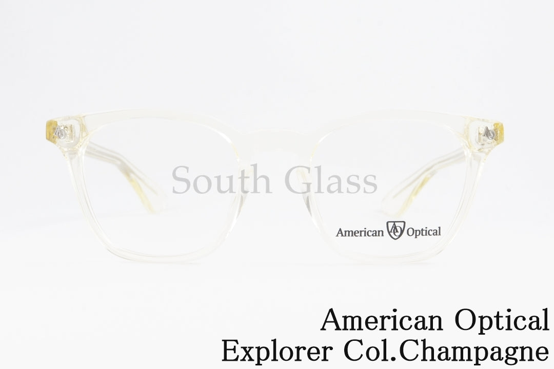 American Optical クリア メガネ Explorer Col.Champagne ウェリントン エクスプローラー アメリカンオプティカル AO 正規品