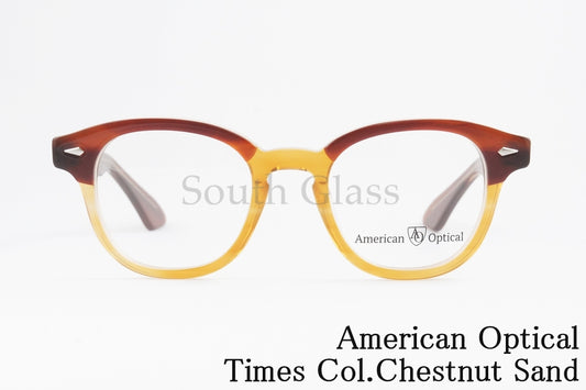 American Optical メガネ Times COL.Chestnut Sand ウェリントン タイムス アメリカンオプティカル AO 正規品