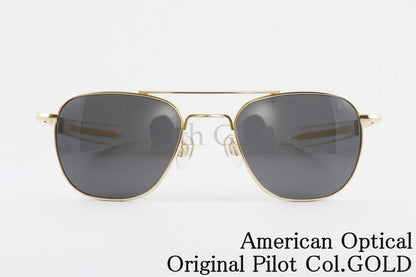 【ロバート・デ・ニーロさん着用】American Optical サングラス Original Pilot COL.GOLD 52サイズ 55サイズ スクエア アメリカンオプティカル オリジナルパイロット AO 正規品