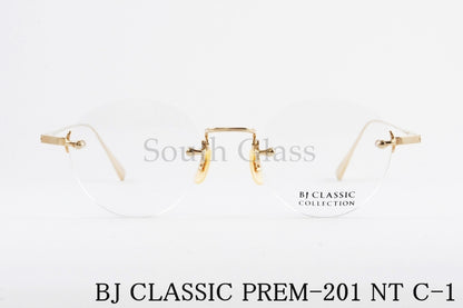 BJ CLASSIC メガネ PREM-201 NT C-1 ツーポイント ボストン 縁無し BJクラシック 正規品